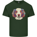 Australian Shepherd Dog Mens Cotton T-Shirt Tee Top Forest Green
