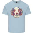Australian Shepherd Dog Mens Cotton T-Shirt Tee Top Light Blue