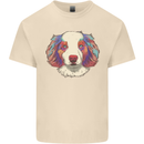 Australian Shepherd Dog Mens Cotton T-Shirt Tee Top Natural