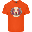 Australian Shepherd Dog Mens Cotton T-Shirt Tee Top Orange