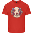 Australian Shepherd Dog Mens Cotton T-Shirt Tee Top Red