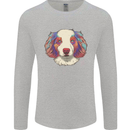Australian Shepherd Dog Mens Long Sleeve T-Shirt Sports Grey