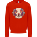 Australian Shepherd Dog Mens Sweatshirt Jumper Bright Red