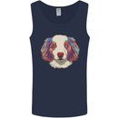 Australian Shepherd Dog Mens Vest Tank Top Navy Blue