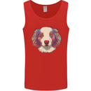 Australian Shepherd Dog Mens Vest Tank Top Red