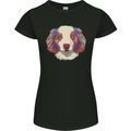 Australian Shepherd Dog Womens Petite Cut T-Shirt Black