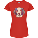 Australian Shepherd Dog Womens Petite Cut T-Shirt Red