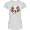 Australian Shepherd Dog Womens Petite Cut T-Shirt White