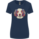 Australian Shepherd Dog Womens Wider Cut T-Shirt Navy Blue