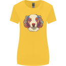 Australian Shepherd Dog Womens Wider Cut T-Shirt Yellow