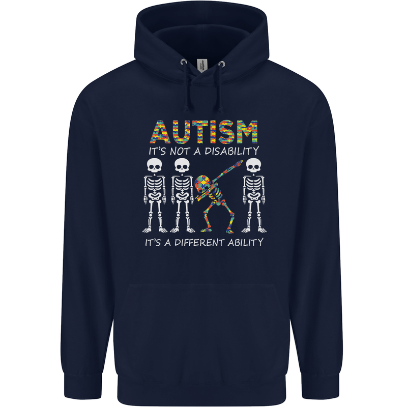 Autism A Different Ability Autistic ASD Childrens Kids Hoodie Navy Blue