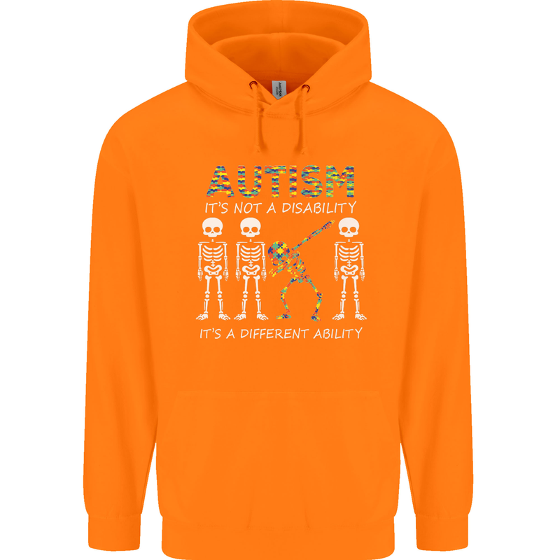 Autism A Different Ability Autistic ASD Childrens Kids Hoodie Orange