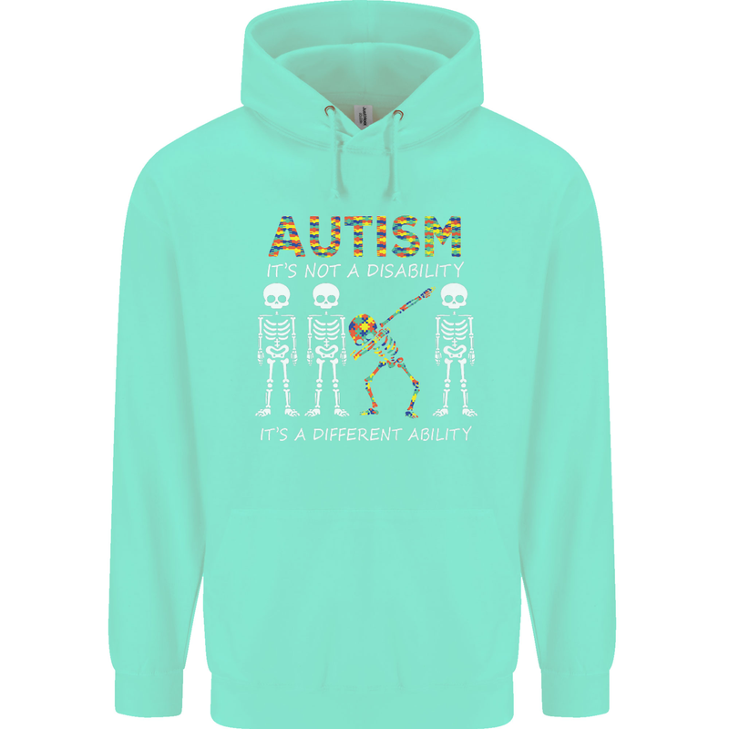 Autism A Different Ability Autistic ASD Childrens Kids Hoodie Peppermint