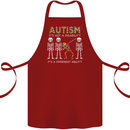 Autism A Different Ability Autistic ASD Cotton Apron 100% Organic Maroon