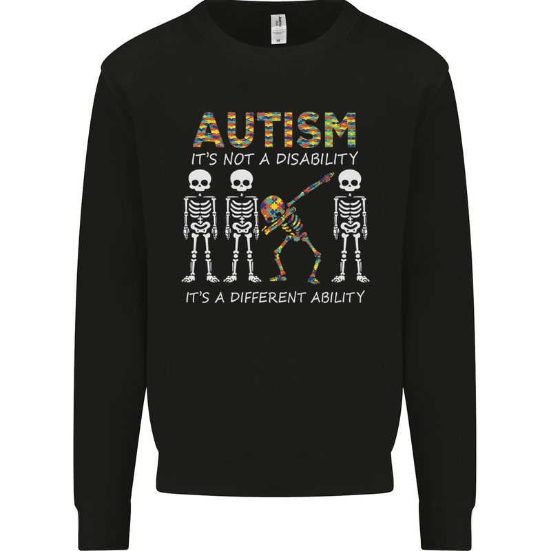 Autism A Different Ability Autistic ASD Kids Sweatshirt Jumper Black