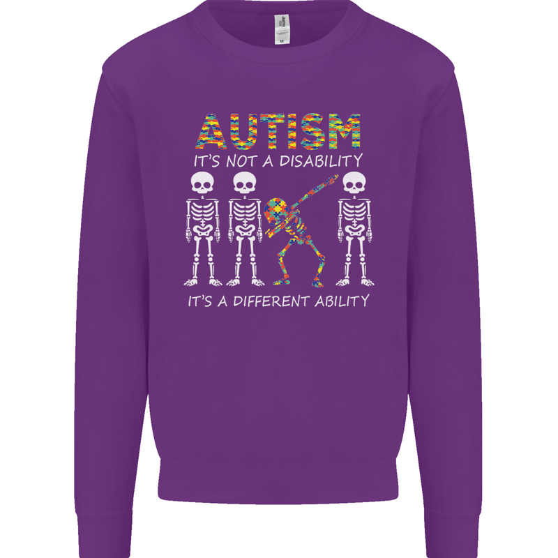 Autism A Different Ability Autistic ASD Kids Sweatshirt Jumper Purple
