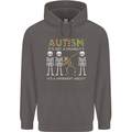 Autism A Different Ability Autistic ASD Mens 80% Cotton Hoodie Charcoal