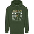 Autism A Different Ability Autistic ASD Mens 80% Cotton Hoodie Forest Green
