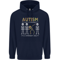 Autism A Different Ability Autistic ASD Mens 80% Cotton Hoodie Navy Blue