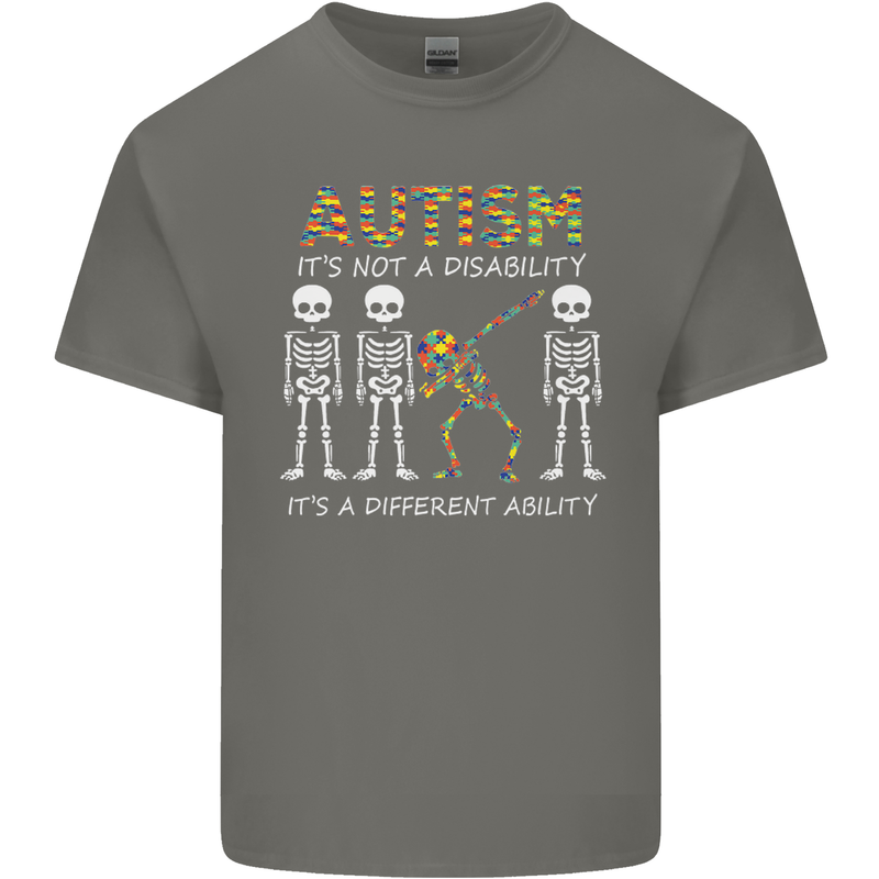 Autism A Different Ability Autistic ASD Mens Cotton T-Shirt Tee Top Charcoal