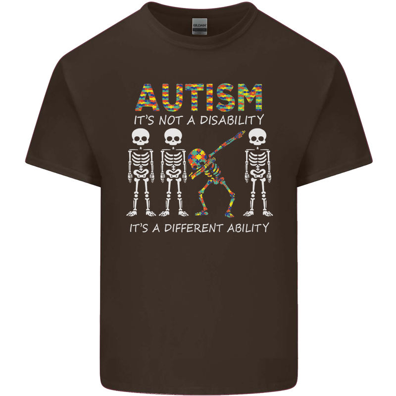 Autism A Different Ability Autistic ASD Mens Cotton T-Shirt Tee Top Dark Chocolate