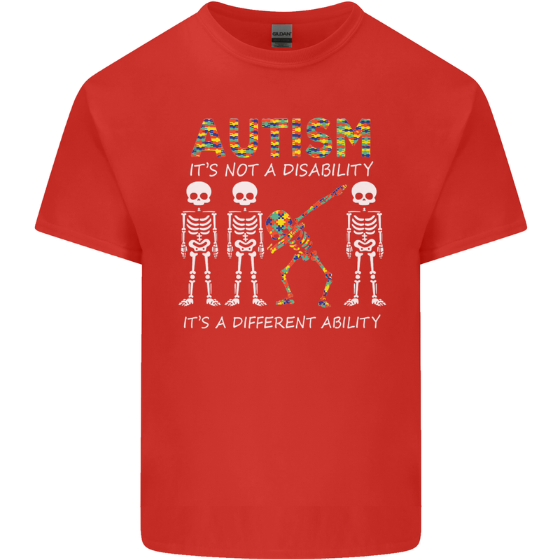 Autism A Different Ability Autistic ASD Mens Cotton T-Shirt Tee Top Red