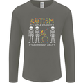 Autism A Different Ability Autistic ASD Mens Long Sleeve T-Shirt Charcoal