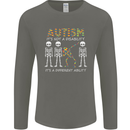 Autism A Different Ability Autistic ASD Mens Long Sleeve T-Shirt Charcoal