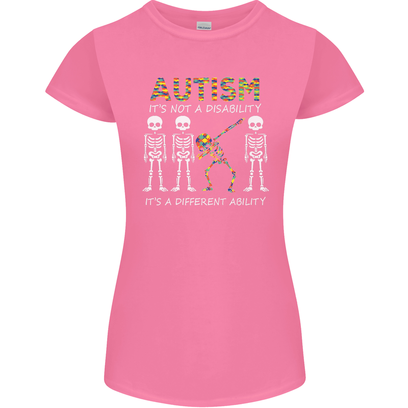 Autism A Different Ability Autistic ASD Womens Petite Cut T-Shirt Azalea