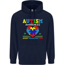 Autism Awareness Autistic Love Accept ASD Childrens Kids Hoodie Navy Blue