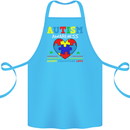 Autism Awareness Autistic Love Accept ASD Cotton Apron 100% Organic Turquoise