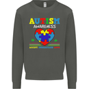 Autism Awareness Autistic Love Accept ASD Kids Sweatshirt Jumper Storm Grey