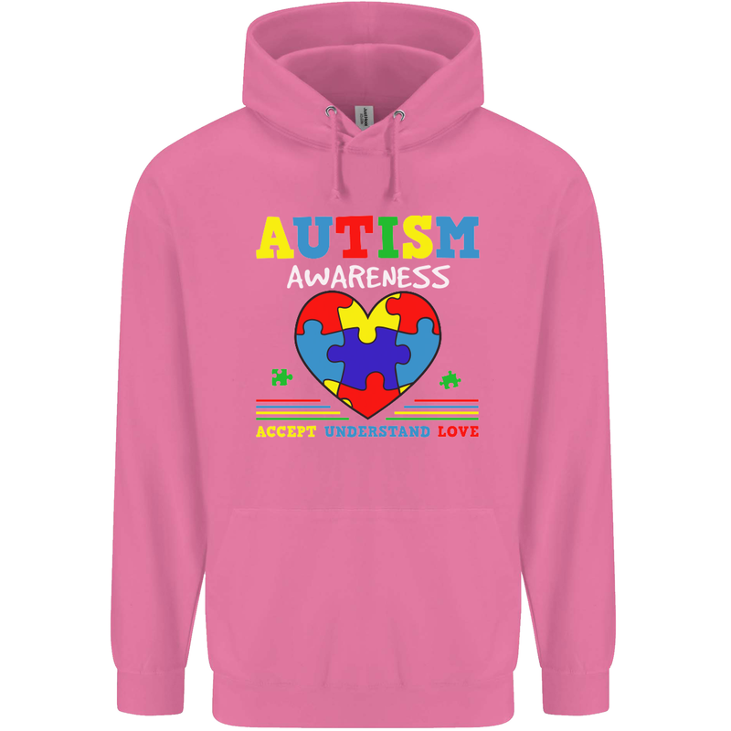 Autism Awareness Autistic Love Accept ASD Mens 80% Cotton Hoodie Azelea