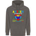 Autism Awareness Autistic Love Accept ASD Mens 80% Cotton Hoodie Charcoal