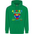 Autism Awareness Autistic Love Accept ASD Mens 80% Cotton Hoodie Irish Green