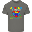 Autism Awareness Autistic Love Accept ASD Mens Cotton T-Shirt Tee Top Charcoal
