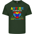Autism Awareness Autistic Love Accept ASD Mens Cotton T-Shirt Tee Top Forest Green