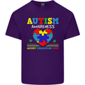 Autism Awareness Autistic Love Accept ASD Mens Cotton T-Shirt Tee Top Purple