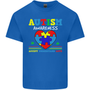 Autism Awareness Autistic Love Accept ASD Mens Cotton T-Shirt Tee Top Royal Blue