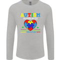 Autism Awareness Autistic Love Accept ASD Mens Long Sleeve T-Shirt Sports Grey