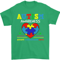 Autism Awareness Autistic Love Accept ASD Mens T-Shirt Cotton Gildan Irish Green