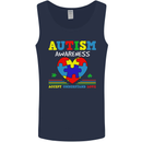 Autism Awareness Autistic Love Accept ASD Mens Vest Tank Top Navy Blue