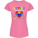 Autism Awareness Autistic Love Accept ASD Womens Petite Cut T-Shirt Azalea