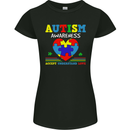 Autism Awareness Autistic Love Accept ASD Womens Petite Cut T-Shirt Black