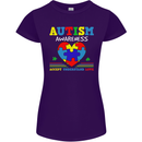 Autism Awareness Autistic Love Accept ASD Womens Petite Cut T-Shirt Purple