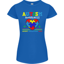 Autism Awareness Autistic Love Accept ASD Womens Petite Cut T-Shirt Royal Blue