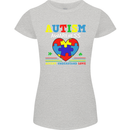 Autism Awareness Autistic Love Accept ASD Womens Petite Cut T-Shirt Sports Grey