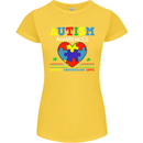 Autism Awareness Autistic Love Accept ASD Womens Petite Cut T-Shirt Yellow
