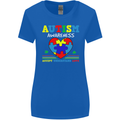 Autism Awareness Autistic Love Accept ASD Womens Wider Cut T-Shirt Royal Blue