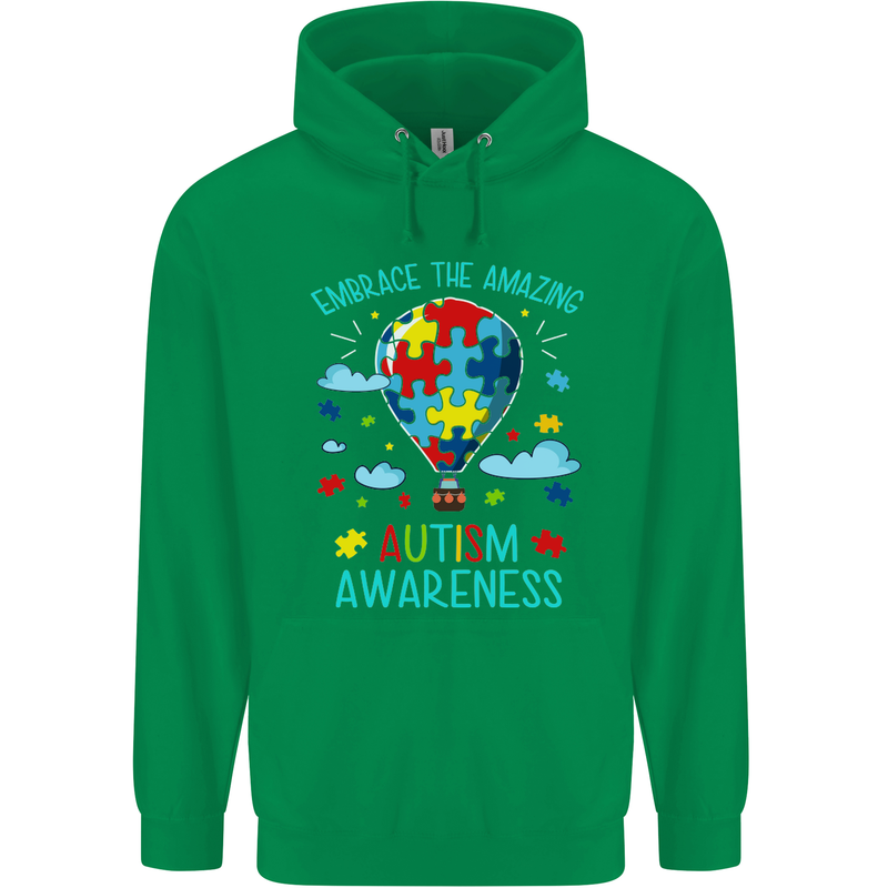 Autism Awareness Embrace Amazing Autistic Childrens Kids Hoodie Irish Green